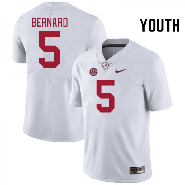 Youth Alabama Crimson Tide Limited White Germie Bernard #5 College Football Jersey