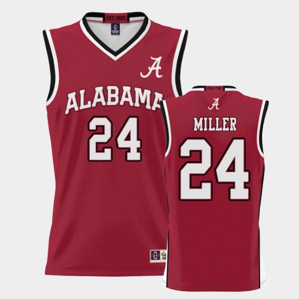 Men's Alabama Crimson Tide College Basketball Crimson Brandon Miller #24 ProSphere Jersey 700601-469