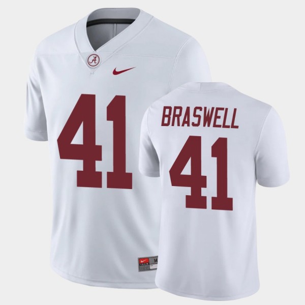 Men's Alabama Crimson Tide Game White Chris Braswell #41 Jersey 335387-180