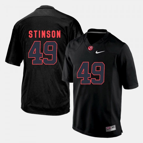 Men's Alabama Crimson Tide Silhouette College Black Ed Stinson #49 Jersey 495968-862