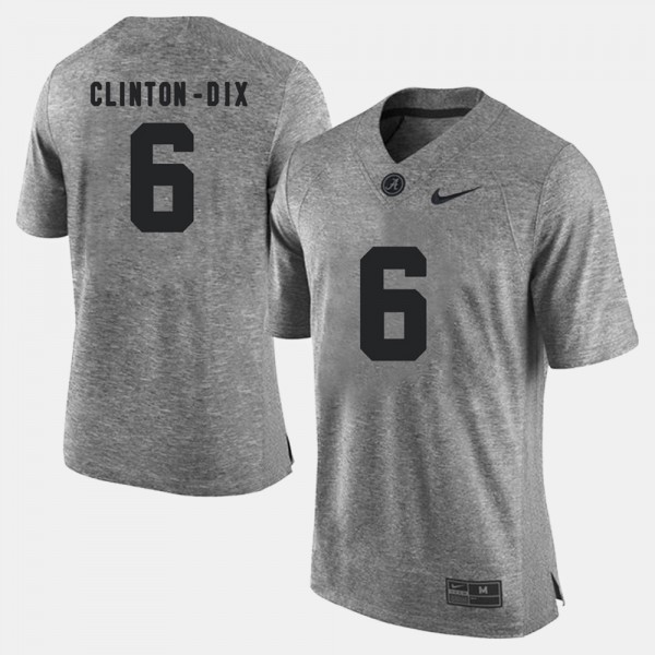Men's Alabama Crimson Tide Gridiron Gray Limited Gray Ha Ha Clinton-Dix #6 Jersey 987243-451