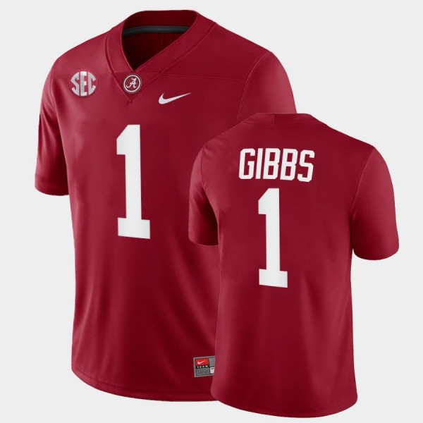 Men's Alabama Crimson Tide College Football Crimson Jahmyr Gibbs #1 Jersey 712513-443