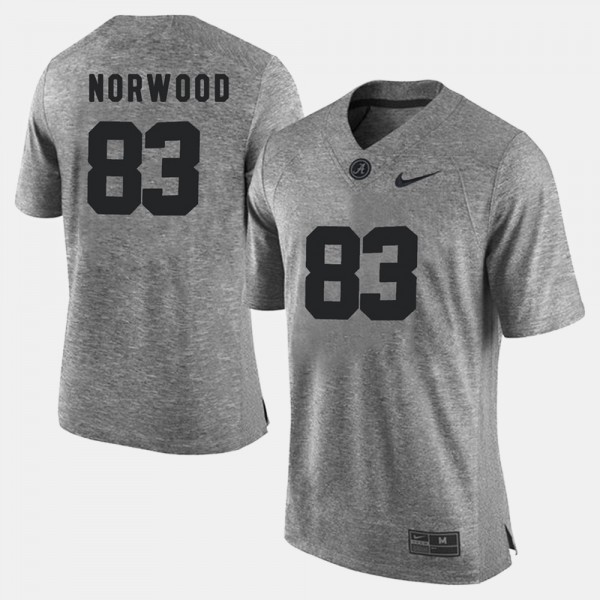 Men's Alabama Crimson Tide Gridiron Gray Limited Gray Kevin Norwood #83 Jersey 696516-820