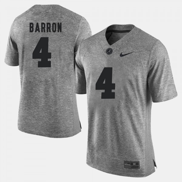 Men's Alabama Crimson Tide Gridiron Gray Limited Gray Mark Barron #4 Jersey 540144-409