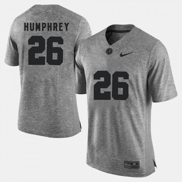 Men's Alabama Crimson Tide Gridiron Gray Limited Gray Marlon Humphrey #26 Jersey 177902-343