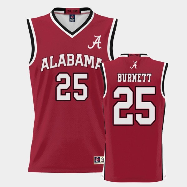Men's Alabama Crimson Tide College Basketball Crimson Nimari Burnett #25 ProSphere Jersey 182612-609