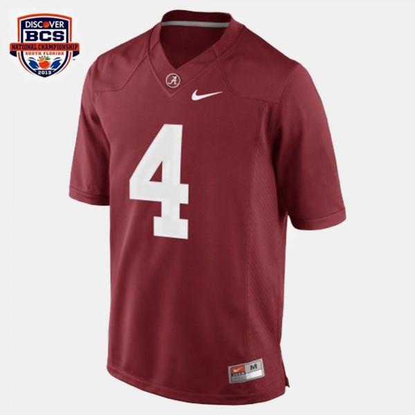Men's Alabama Crimson Tide College Football Red T.J. Yeldon #4 Jersey 580735-908