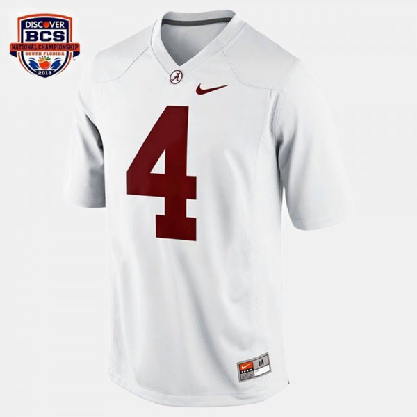 Youth Alabama Crimson Tide College Football White T.J. Yeldon #4 Jersey 826968-745