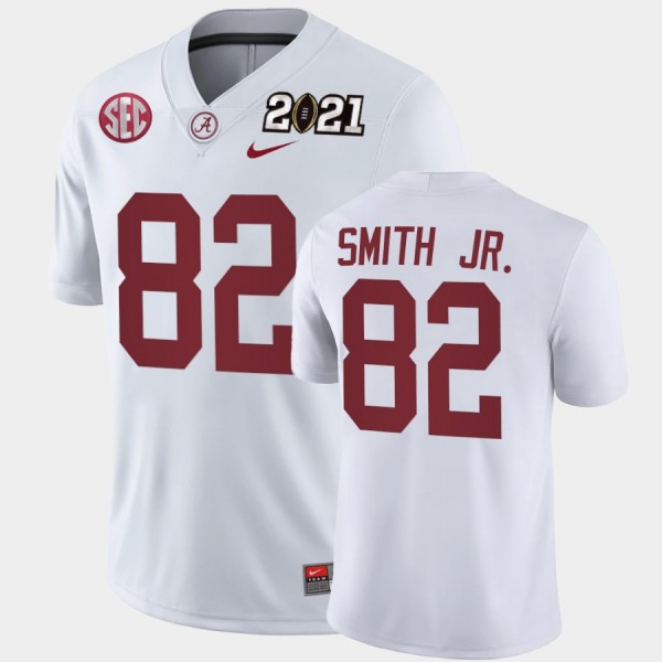 Men's Alabama Crimson Tide 2021 National Championship White Irv Smith Jr. #82 Playoff Game Jersey 692300-392