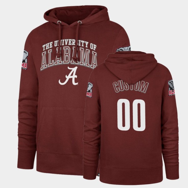 Men's Alabama Crimson Tide Double Decker Cardinal Custom #00 Headline Hoodie 341530-458