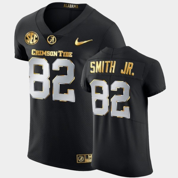 Men's Alabama Crimson Tide Golden Edition Black Irv Smith Jr. #82 2020-21 Authentic Jersey 179540-121
