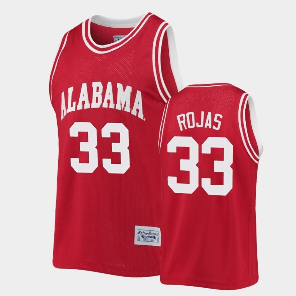 Men's Alabama Crimson Tide Commemorative Basketball Crimson James Rojas #33 Classic Jersey 212608-125