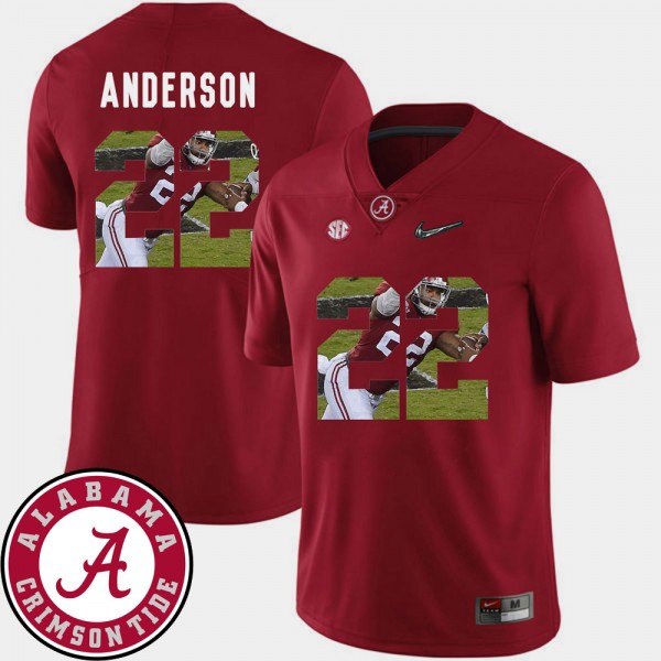 Men's Alabama Crimson Tide Pictorial Fashion Crimson Ryan Anderson #22 Football Jersey 304907-853