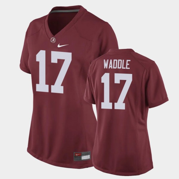 Women's Alabama Crimson Tide Game Crimson Jaylen Waddle #17 Replica Football Jersey 259911-364